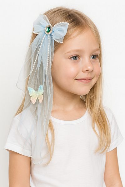 Motebarn Wear Tutu lung pentru fetiță, panglică, cataramă, albastru