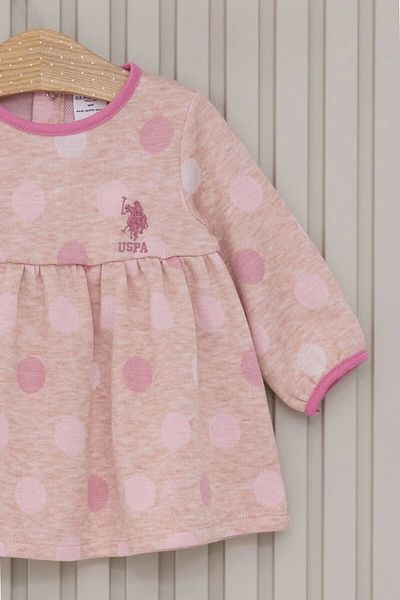 U.S. Polo Assn. فستان يو اس بولو للفتيات الصغيرات - القرنفل