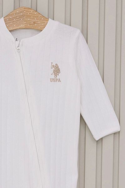 U.S. Polo Assn. بدلة أطفال للأولاد من يو إس بولو - كريمي