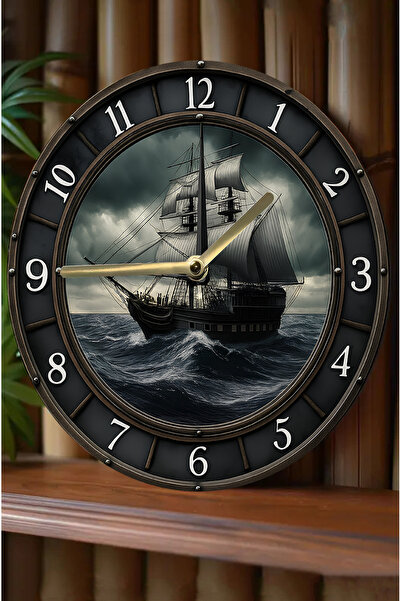 kutuTR Sessiz Yuvarlak Ahşap Duvar Saati, Kuvars Hareketli 3d Görünümlü 2d Saat Sdw