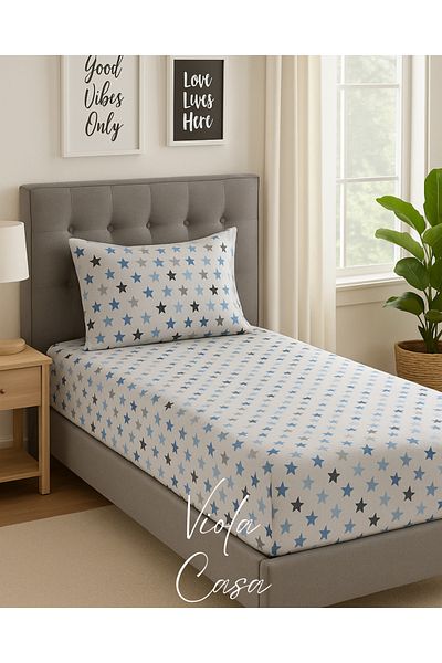 Violacasa Set de cearșafuri individuale din bumbac 100x200