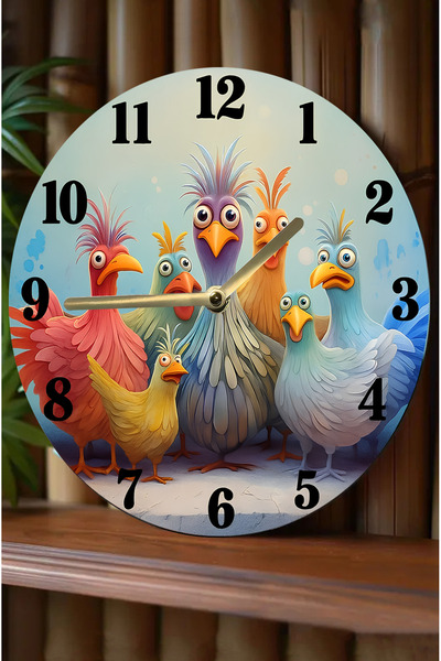 kutuTR Sessiz Yuvarlak Ahşap Duvar Saati, Kuvars Hareketli 3d Görünümlü 2d Saat Sdw