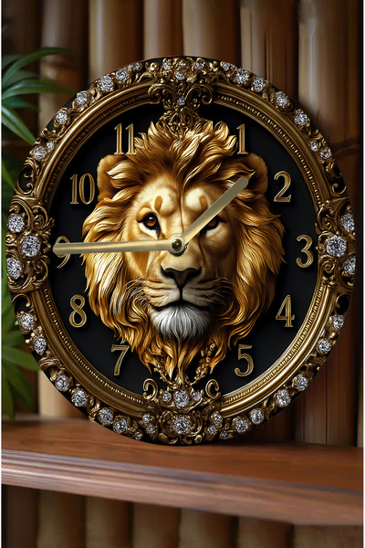 kutuTR Sessiz Yuvarlak Ahşap Duvar Saati, Kuvars Hareketli 3d Görünümlü 2d Saat Sdw Serisi