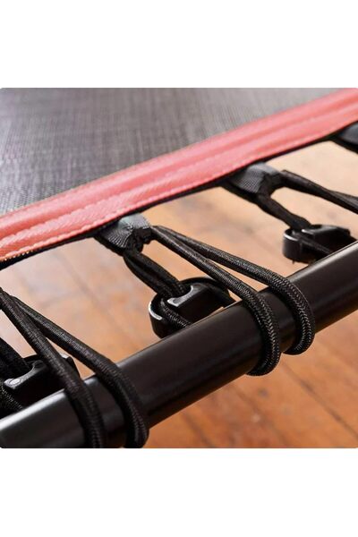 YALLA HomeGym Exercise Trampoline with Adjustable Handrail, Indoor & Outdoor for Adults & Kids, Red