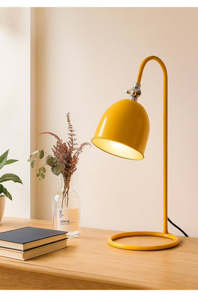HOMİNG Homing Retro Basic Hardal Sarısı Masa lambası Hareketli Başlık