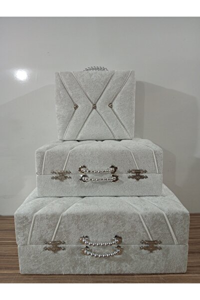 Sonem Çeyiz Çeyiz Sandığı Gelin Damat Bavul Çanta Sandık Hurç 3lü 0560