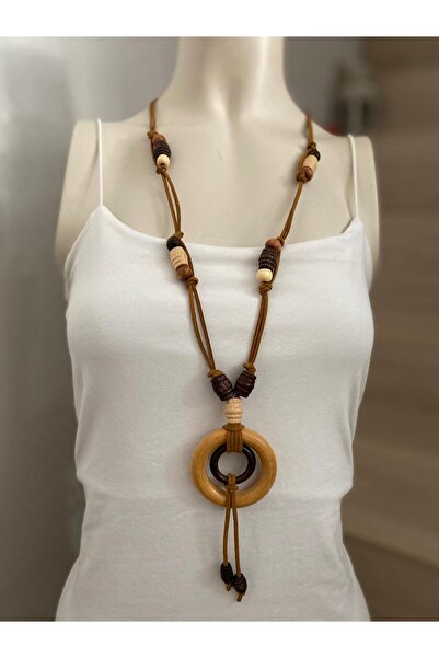 canan dizayn BOHEM OTANTİK AHŞAP HALKA, BONCUK AYD. TASARIM KOLYE