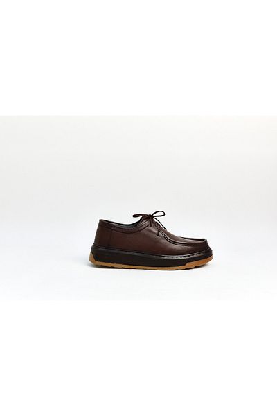 Greyybull Shoes Coffee Leather Men's Shoes - Sneakers