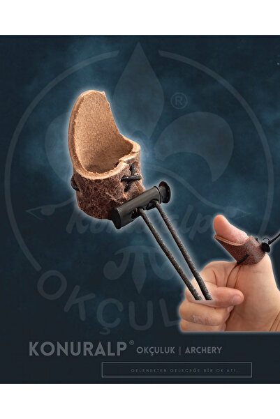 KONURALP OKÇULUK Geleneksel Okçuluk Için Gerçek Deri Zihgir (ayarlanabilir-orta Boy)