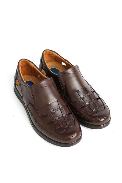 Greyybull Shoes καφέ δερμάτινα ανδρικά ελαφριά καλοκαιρινά σανδάλια παπούτσια