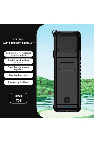 VENTLEX Portable and Rechargeable Electric Mosquito Repellent, External Battery and Flashlight Function