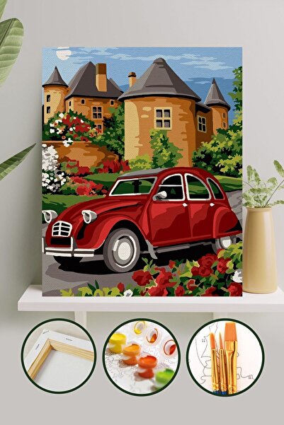 Palmiye Hobi Sanat Kırtasiye Sayılarla Boyama 40x50 Cm Tuval Seti Fırça Boya ...