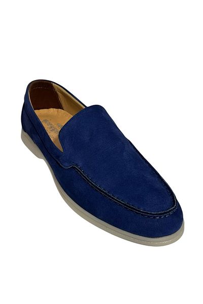 Greyybull Shoes talpă cu gel din piele nubuc albastră pantofi casual - pantofi bărbați din piele