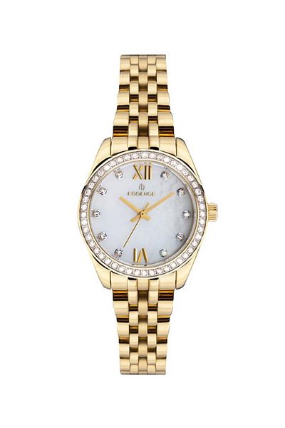 Essence Es6661Fe.120 Stone Design Steel Cord Steel Case 5 Atm Water Resistant Gold Color Women's Wristwatch