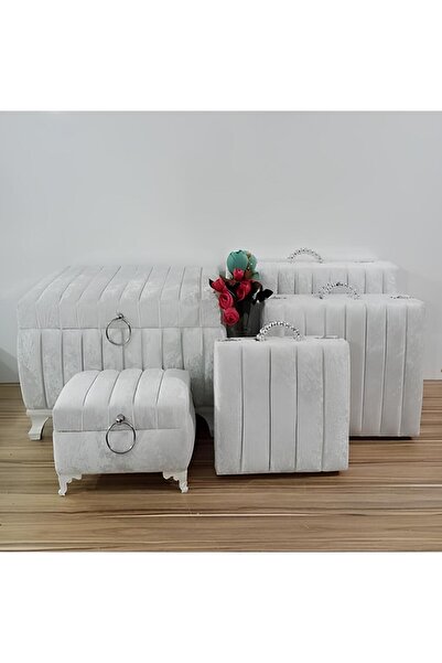 Sonem Çeyiz Sandık Gelin Damat Bavul Çanta Nişan Çeyiz Sandığı 5li 0571