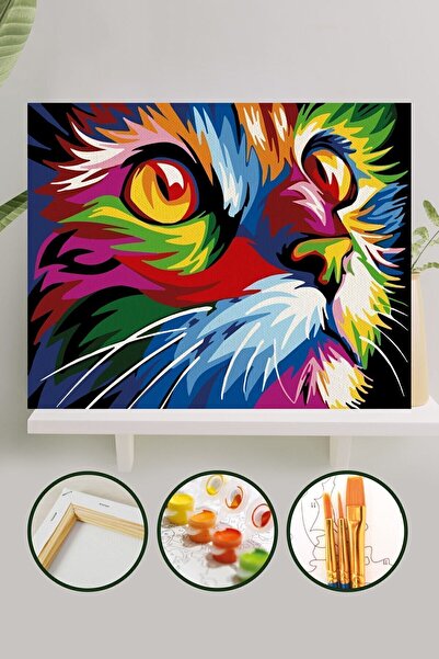 Palmiye Hobi Sanat Kırtasiye Sayılarla Boyama 40x50 Cm Tuval Seti Fırça Boya ...