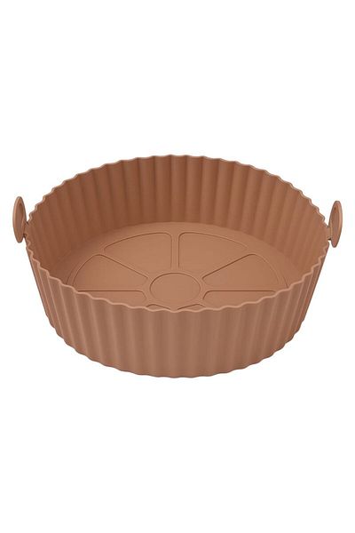 NEXTLY Forma din silicon pentru Air Fryer/cuptor/microunde NEXTLY, reutilizabila, maro