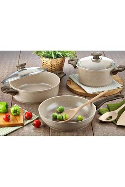 gülsan Saffron 5 Piece Granite Pot Set