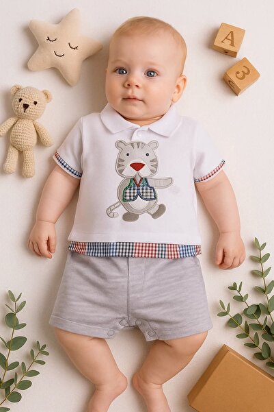 CNDR قميص رومبير للأطفال الأولاد من عمر 6 إلى 24 شهرًا باللون الأحمر