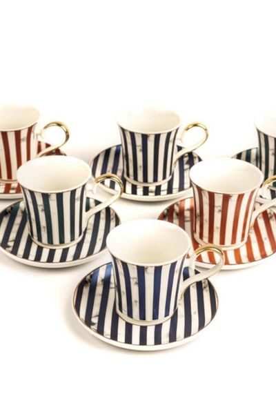 Mikasa Moor Arty Coffee Cup Set for 6 People