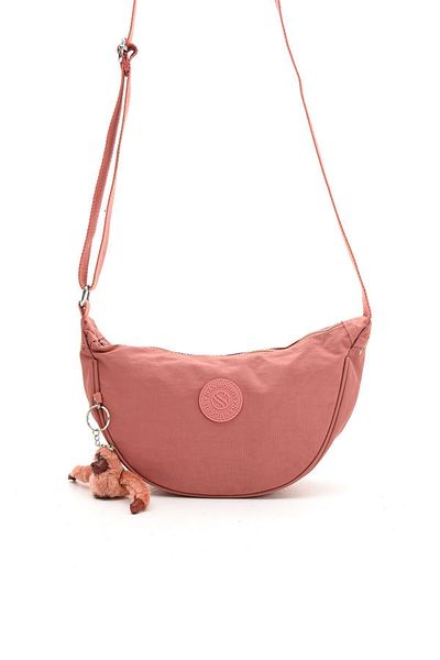 Sanmorris Geantă Crossbody Roz rezistentă la apă pentru femei - țesătură ondulată