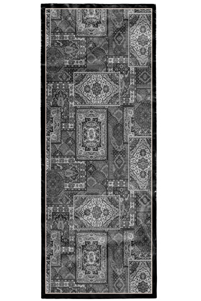 AFVENTE Ethnic Pattern Μαύρο μαλακό βαμβακερό σάλι