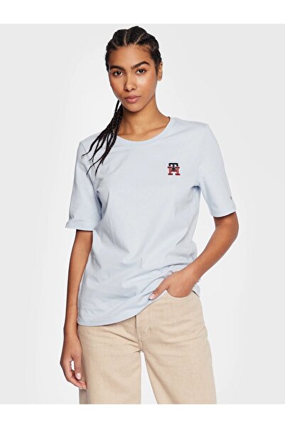 Tommy Hilfiger Monogram Kadın T-Shırt  Regular Fit