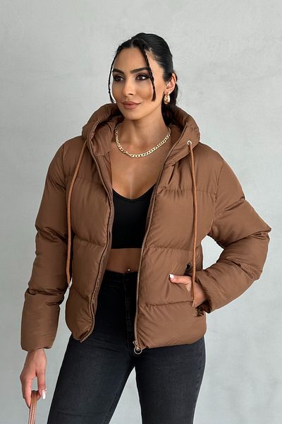moda armanc Пухено палто с дантелена яка