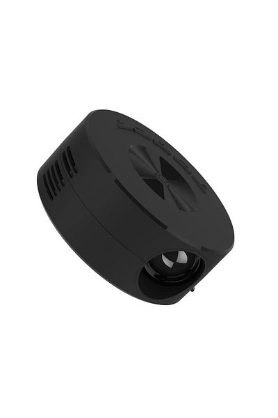 zyteq Mini proiector ZYTEQ®️ YT200, LED, difuzor integrat, USB, pt Android/iOS, compact, negru