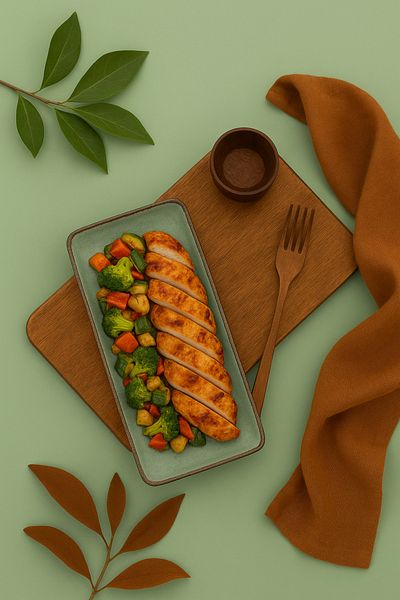 Kütahya Porselen Modern Series Green Patterned 35*15 Cm Chicken World Kayak Plate