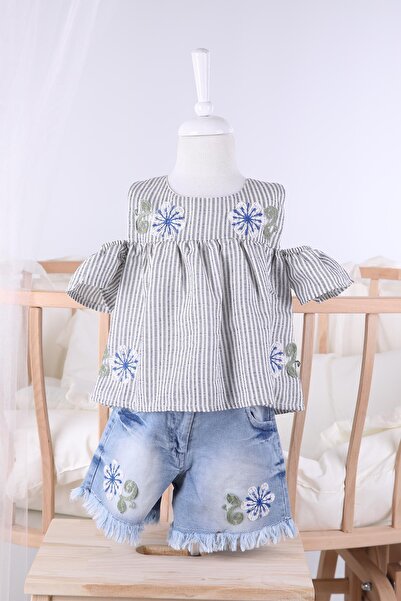 Babyhola Girl's Summer Holiday Set - Blouse and Shorts 1026