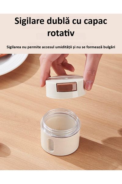 zyteq Magnetic spice box ZYTEQ®️, wall, rotating lid, removable, white