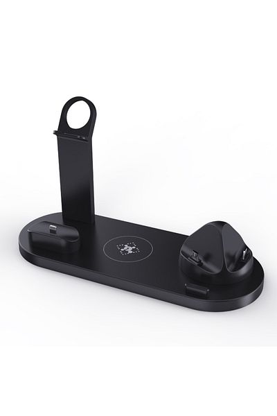 zyteq Incarcator wireless ZYTEQ®️ 15W, 4 în 1, compatibil Qi: iPhone, Samsung, ceas, AirPods