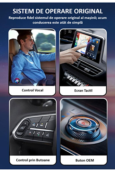 zyteq Adaptor wireless ZYTEQ® PL6 2-in-1 CarPlay & Android Auto, WiFi 5GHz, Plug&Play, negru