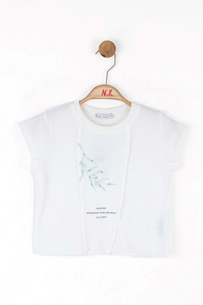 nk kids Stitched Printed Body Ecru