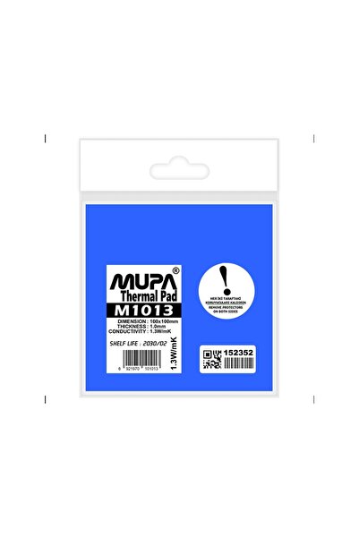 Mupa Termal Ped / Thermal Pad 1.0mm 1.3w/mk 100x100mm M1013