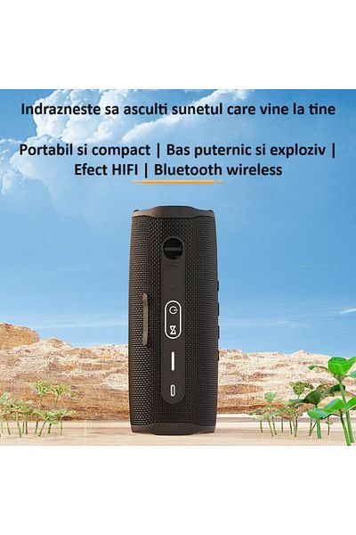 zyteq Boxa portabila ZYTEQ Bluetooth, waterproof, wireless, FM, USB/SD/AUX, sunet puternic, neagra