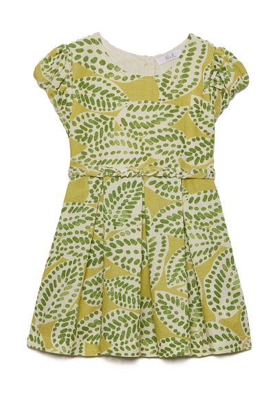 nk kids Rochie Leaf Verde
