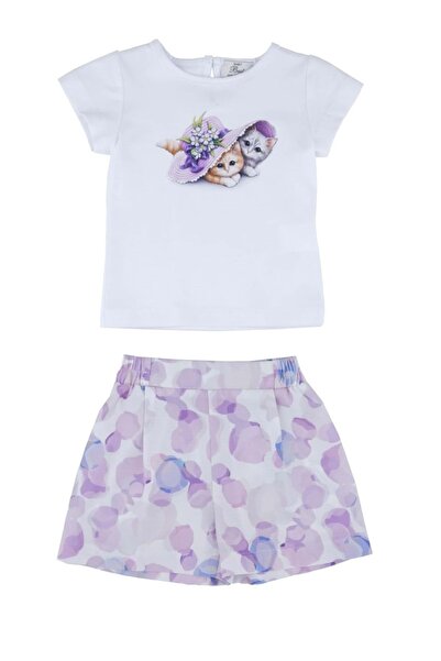 best kids Baby Girl White-lilac Shorts Set