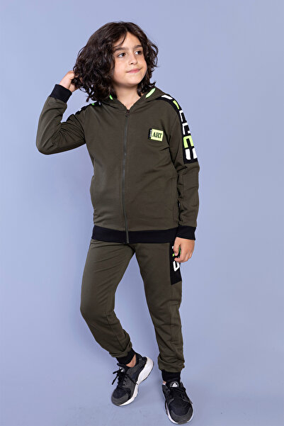 Toontoy Σετ αθλητικής φόρμας για αγόρια - με κουκούλα και με λεπτομέρεια Garni