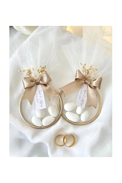 Goodsecond 100 Adet Süslemeli Halka Şekerleme Nikah Nişan Söz Düğün Hediyeliği