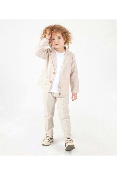 s.t. sebat tekstil Linen Groom Suit Jacket T-Shirt Boy's Suit Sb714