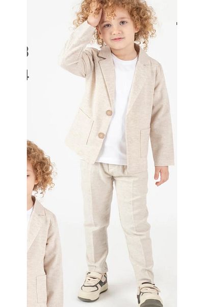 s.t. sebat tekstil Linen Groom Suit Jacket T-Shirt Boy's Suit Sb714