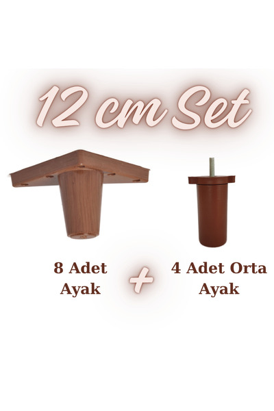 The Zey Gen Πλαστικό πόδι βάσης καθίσματος Sena 12 τεμαχίων - Πόδι καναπέ Πόδι στήριξης μονάδας τηλεόρασης