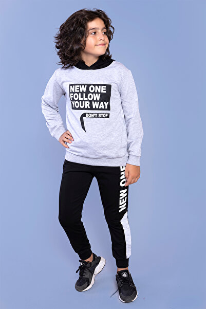 Toontoy Σετ φόρμας για αγόρι - με κουκούλα και στάμπα