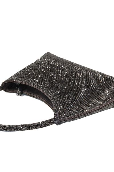 KEEBA Platinum Evening Dress Bag. Evening Dress Bag with Stones. Women's Evening Dress Bag. Evening Bag Metallic. Invitation Wedding Bag.