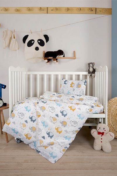 Comfort Home Baby Duvet Cover Set, Cotton, 100×150 Ranforce, Printed |   Soft Baby Bedding