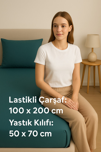 LUYASHOP Cotton Satin Single Bed Sheet Set with Pillow