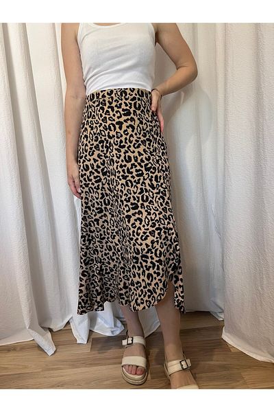 Moda Lounge Fusta Wrap cu fante sub genunchi
