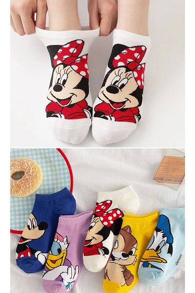 WORTHY SOCKS 5 чифта дамски анимационни памучни модни ботуши Чорапи